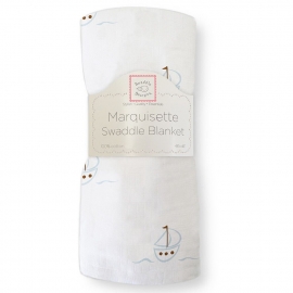 Пеленка детская тонкая SwaddleDesigns Маркизет Blue Sail Boats