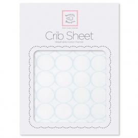 Простынь детская SwaddleDesigns Fitted Crib Sheet Pstl. Blue Mod