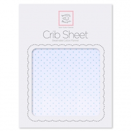 Детская простынь Fitted Crib Sheet Lt. PB w/PB Dots