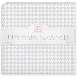 Фланелевая пеленка для новорожденного SwaddleDesigns Sterling PuppyTooth