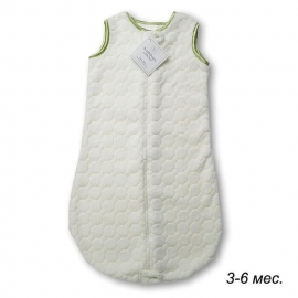 Детский спальный мешок SwaddleDesigns zzZipMe 3-6 М Ivory Puff w/Kiwi