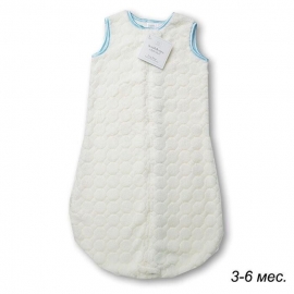 Детский спальный мешок SwaddleDesigns zzZipMe 3-6 М Ivory Puff w/Blue