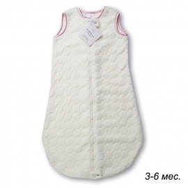 Детский спальный мешок SwaddleDesigns zzZipMe 3-6 М Ivory Puff w/Pink