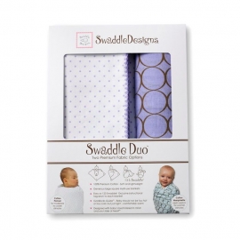 Набор пеленок фланель/тонкая SwaddleDesigns Swaddle Duo Lavender Duo