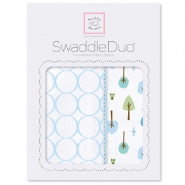 Набор пеленок фланель/тонкая SwaddleDesigns Swaddle Duo PB Cute & Wild
