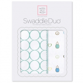 Набор пеленок фланель/тонкая SwaddleDesigns Swaddle Duo SC Peace/LV/SW