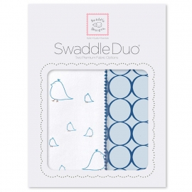 Набор пеленок фланель/тонкая SwaddleDesigns Swaddle Duo BL Big Chickies
