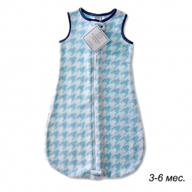 Детский спальный мешок SwaddleDesigns zzZipMe 3-6 М Blue Puppytooth