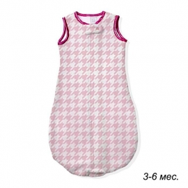Детский спальный мешок SwaddleDesigns zzZipMe 3-6 М Pink Puppytooth