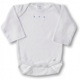 Боди с длинным рукавом 0-3 WHIte w/PB Dots
