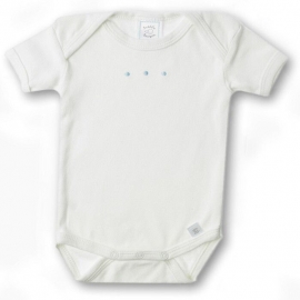 SwaddleDesigns (США) Боди для новорожденных 6-12 мес. с коротким рукавом Lt Blue w/PB Dots
