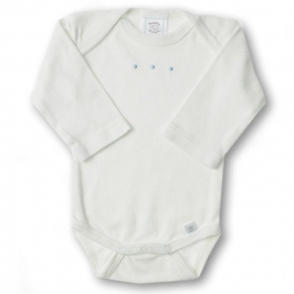SwaddleDesigns (США) Боди с длинным рукавом для детей 6-12 мес Lt Blue w/PB Dots