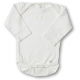 SwaddleDesigns (США) Боди с длинным рукавом для детей 6-12 мес Organic Ivory w/KW Dots
