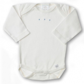 SwaddleDesigns (США) Боди с длинным рукавом для детей 6-12 мес Organic Ivory w/PB Dots