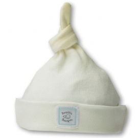 Шапочка Organic Knotted Hat w/Logo Ivory w/PB Dots