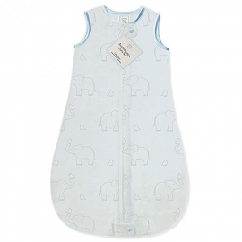 Детский спальный мешок SwaddleDesigns zzZipMe Sack (12-18) Blue/Sterling Deco Elephant