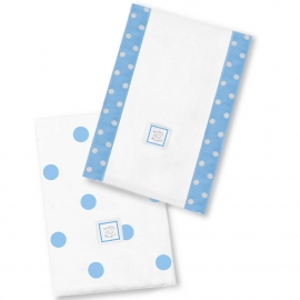 Полотенчики SwaddleDesign Marquisette Baby Burpie Blue Big Dots