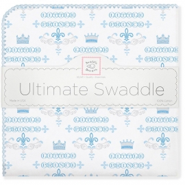 Фланелевая пеленка для новорожденного SwaddleDesigns PB Little Prince