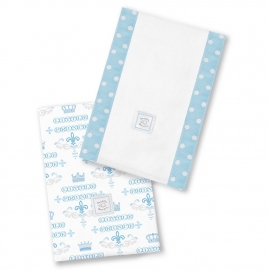 Полотенчики SwaddleDesign Baby Burpie Set PB Little Prince