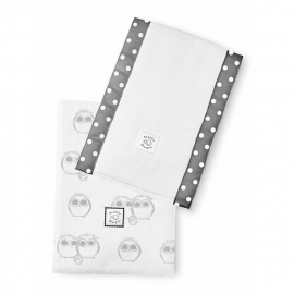 Полотенчики SwaddleDesign Baby Burpie Set Sterling Owls