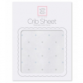 Простынь детская Fitted Crib Sheet PB & Sterling Dot