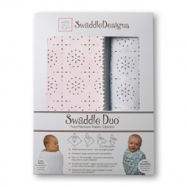 Набор пеленок фланель/тонкая SwaddleDesigns Swaddle Duo Sparklers Pt Pink