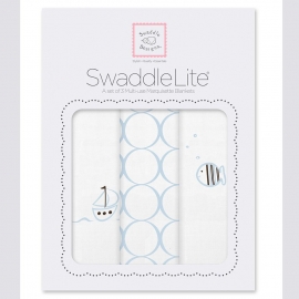 Набор пеленок SwaddleDesigns SwaddleLite Boats & Fish Blue