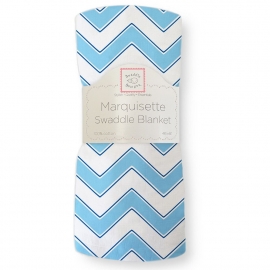 Пеленка детская тонкая SwaddleDesigns Маркизет Blue Chevron