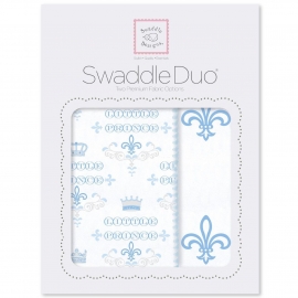 Набор пеленок фланель/тонкая SwaddleDesigns Swaddle Duo Fleur de Lis