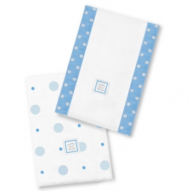 Полотенчики SwaddleDesigns Baby Burpie Set Blue Big Dot Little Dot