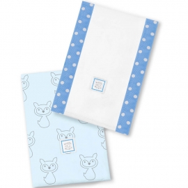 Полотенчики SwaddleDesigns Baby Burpie Set Blue Gray Fox