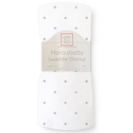 Пеленка детская тонкая SwaddleDesigns Маркизет Dottie Star Pstl Blue