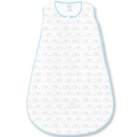 Трикотажный спальный мешок SwaddleDesigns Tiny Doggie Pastel Blue 3-6 мес.
