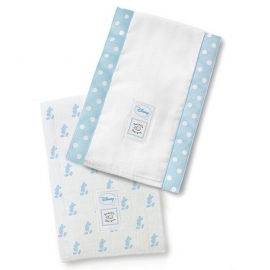 Полотенчики SwaddleDesign Marquisette Baby Burpie Marquisette Baby Burpie Classic Disney - Pastel Blue Little Mickey