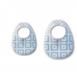Слюнявчики Bibs SwaddleDesigns на возраст до 1 года 2 шт Blue w/PT Mod C