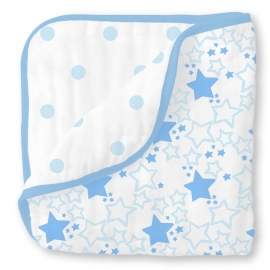 Одеяло муслиновое SwaddleDesigns Luxe Muslin Starshine Blue