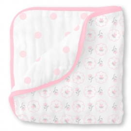 Одеяло муслиновое SwaddleDesigns Luxe Muslin Pink Posies
