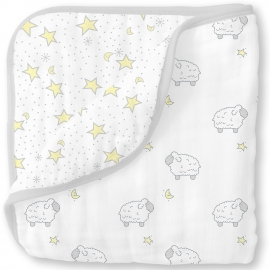 Одеяло муслиновое SwaddleDesigns Luxe Muslin Little Lambs & Twinkle Sterling
