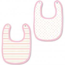Слюнявчики муслиновые 2 шт. Tiny Triangles & Serenity Stripes