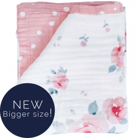 Одеяло Super Bamboo Muslin Bebe au Lait Rosy and Dewdrops